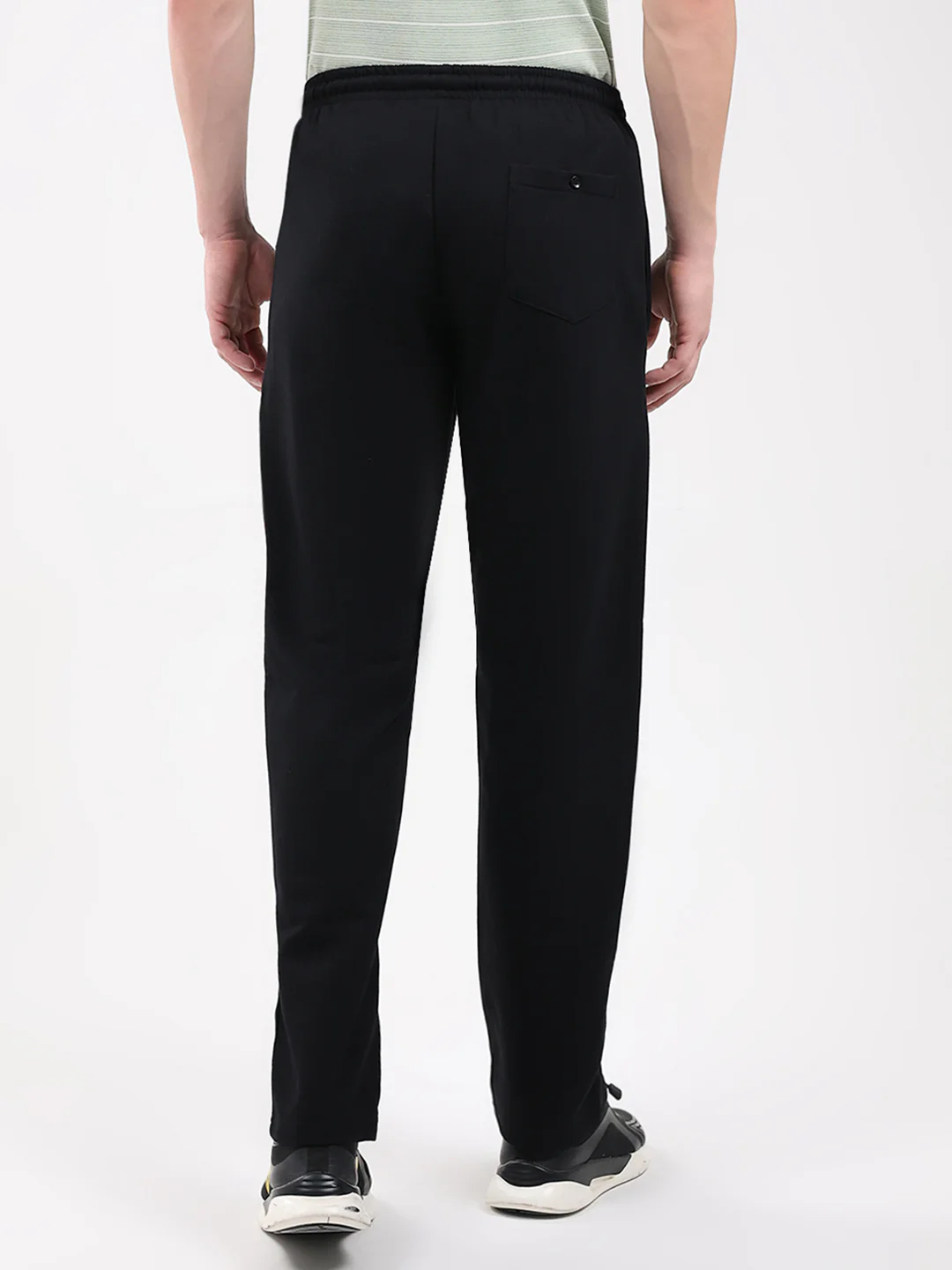 Men Black Solid Regular Fit Winter Lower - Image 5