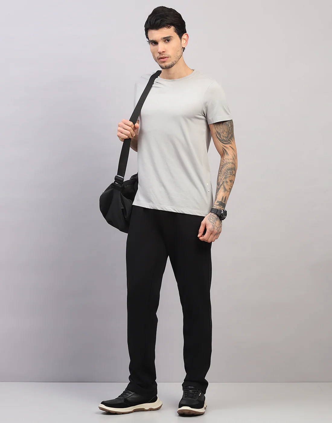 Men Black Solid Regular Fit Winter Lower - Image 5