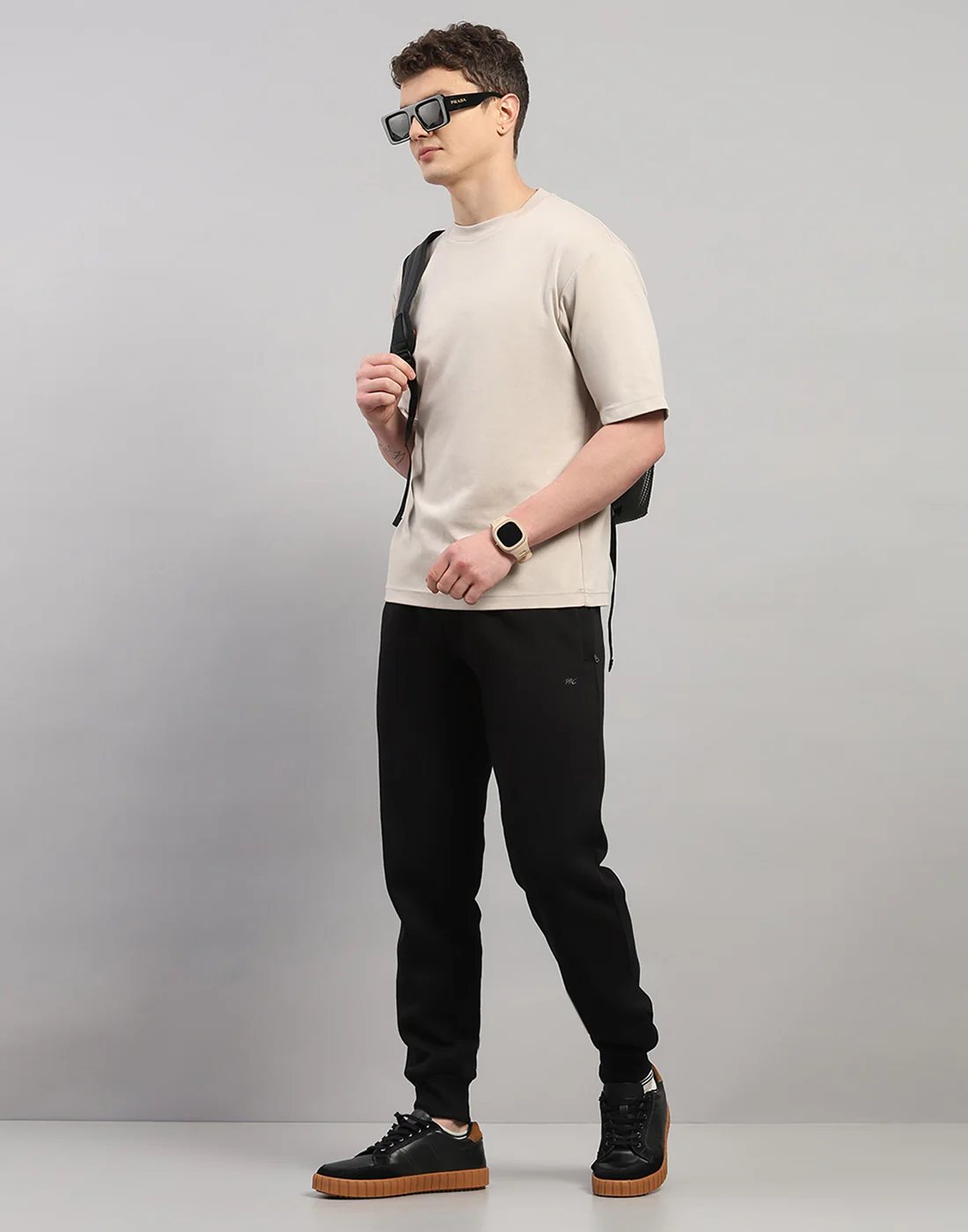 Men Black Solid Regular Fit Winter Lower - Image 5