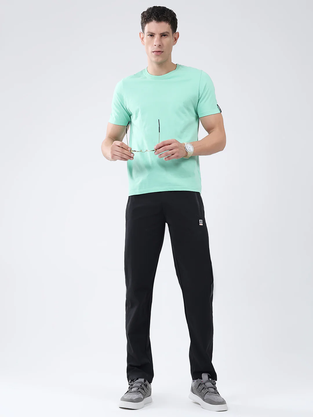 Men Black Solid Regular Fit Winter Lower - Image 2
