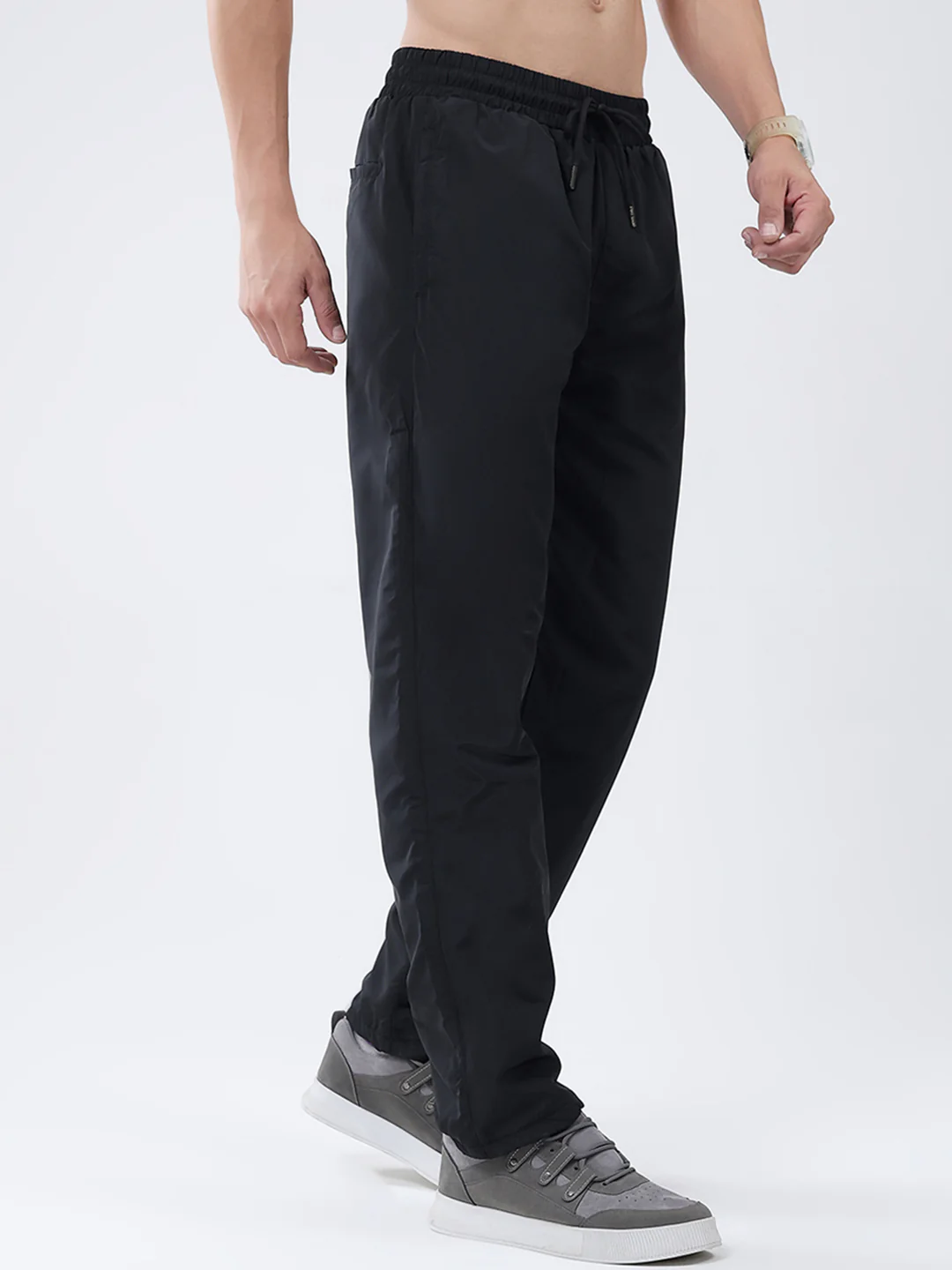 Men Black Solid Regular Fit Winter Lower - Image 4