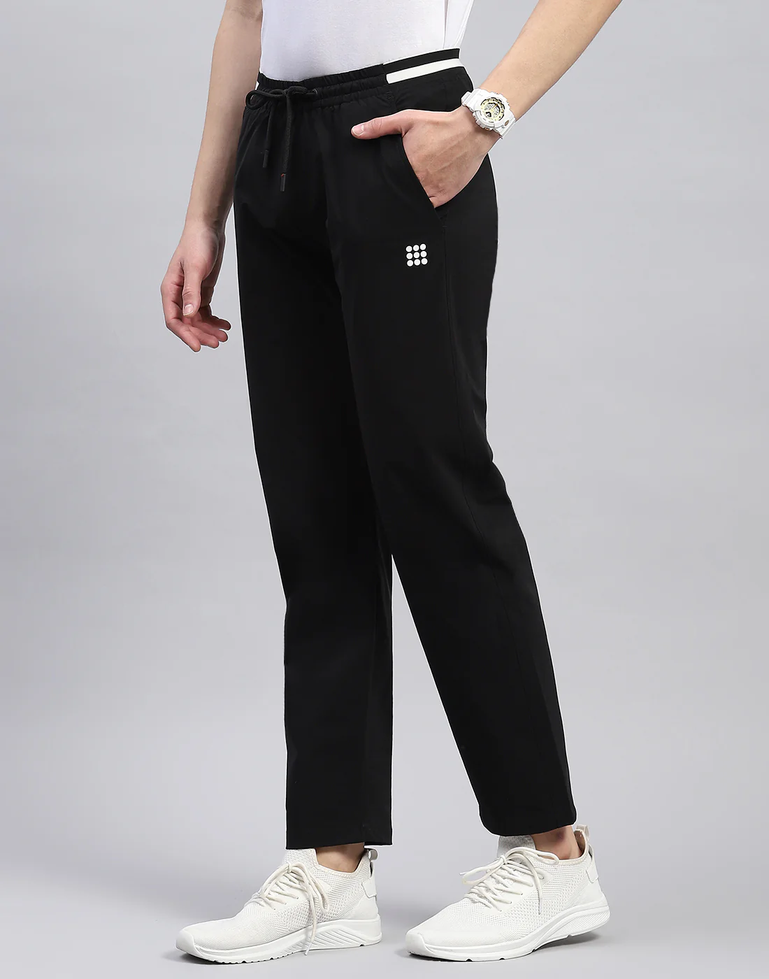 Rock.it Men Black Solid Smart Fit Lower - Image 3