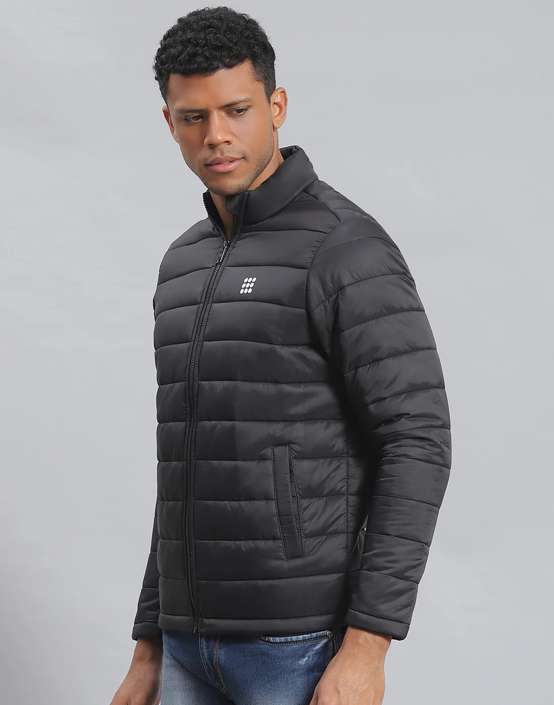 Rock.it Men Black Solid Stand Collar Full Sleeve Jacket - Image 3