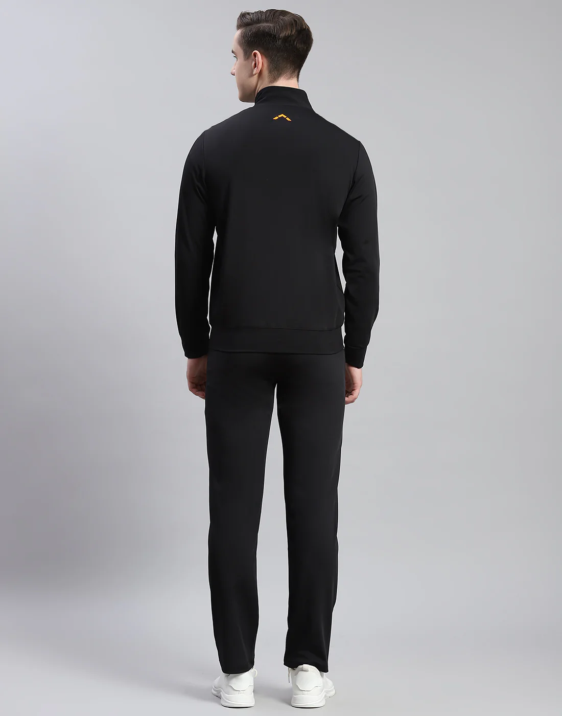 Rock.it Men Black Solid Stand Collar Full Sleeve Tracksuit - Image 5