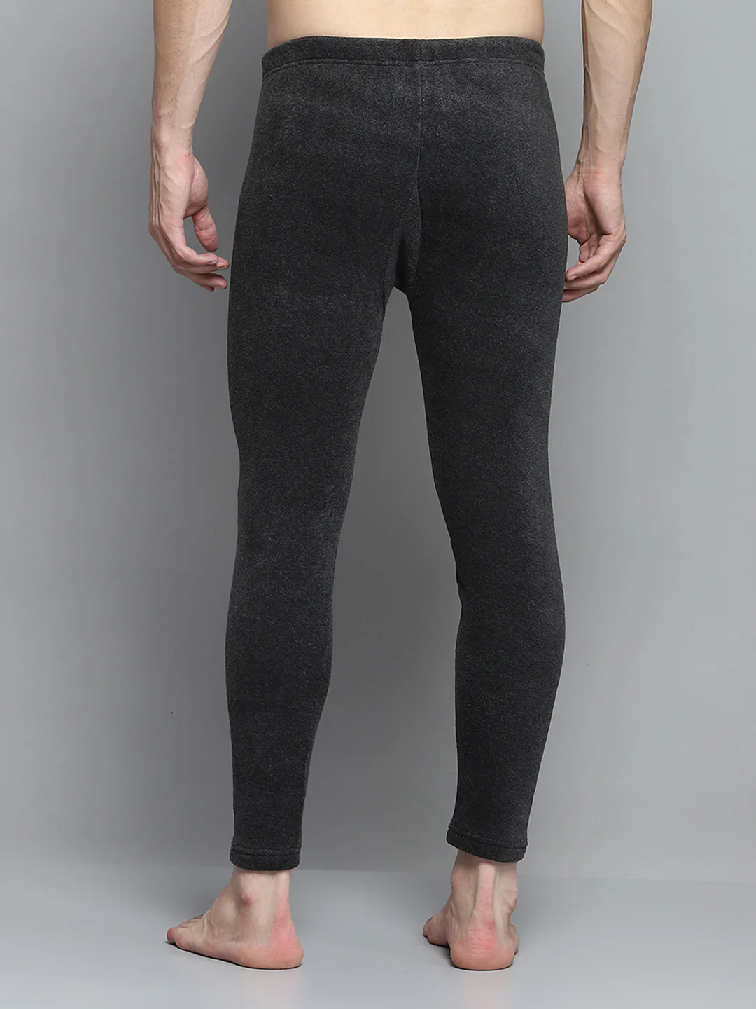 Men Black Solid Thermal Lower - Image 5