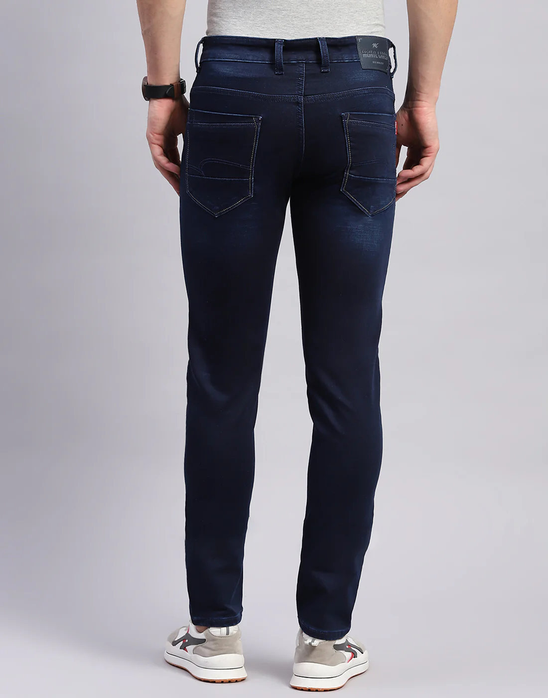 Men Blue Light Wash Skinny Fit Denim - Image 5