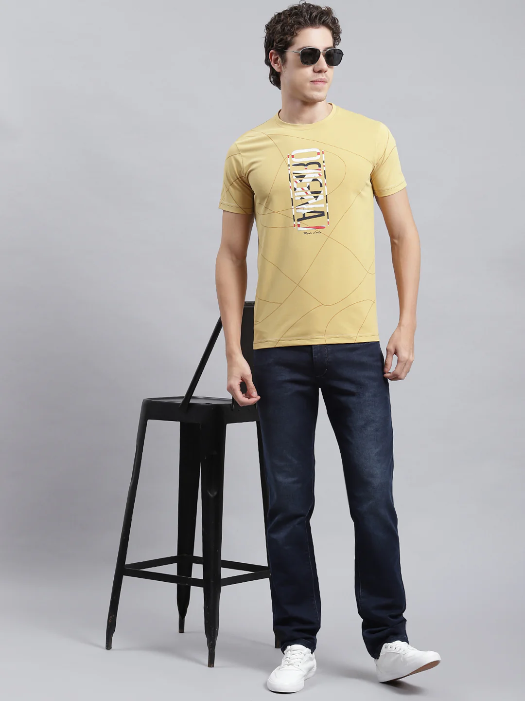Men Blue Narrow Fit Denim - Image 2