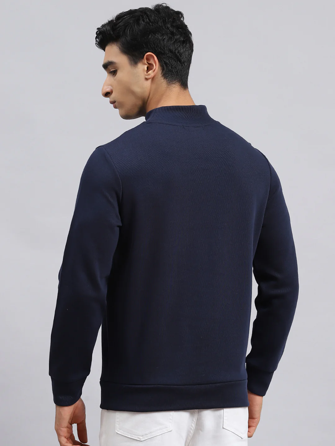 Men Blue Plain T-Shirt - Image 5