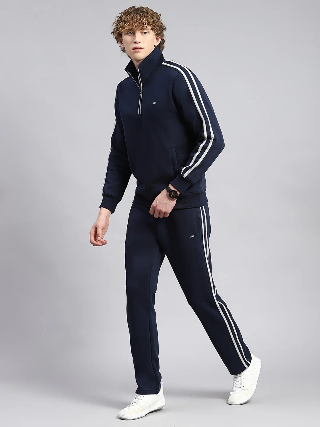 Men Blue Plain Tracksuit - Image 4