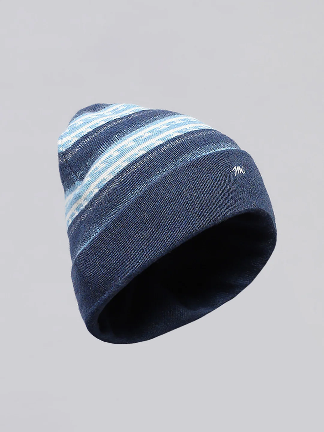 Men Blue Printed Blend Wool Cap - Image 2