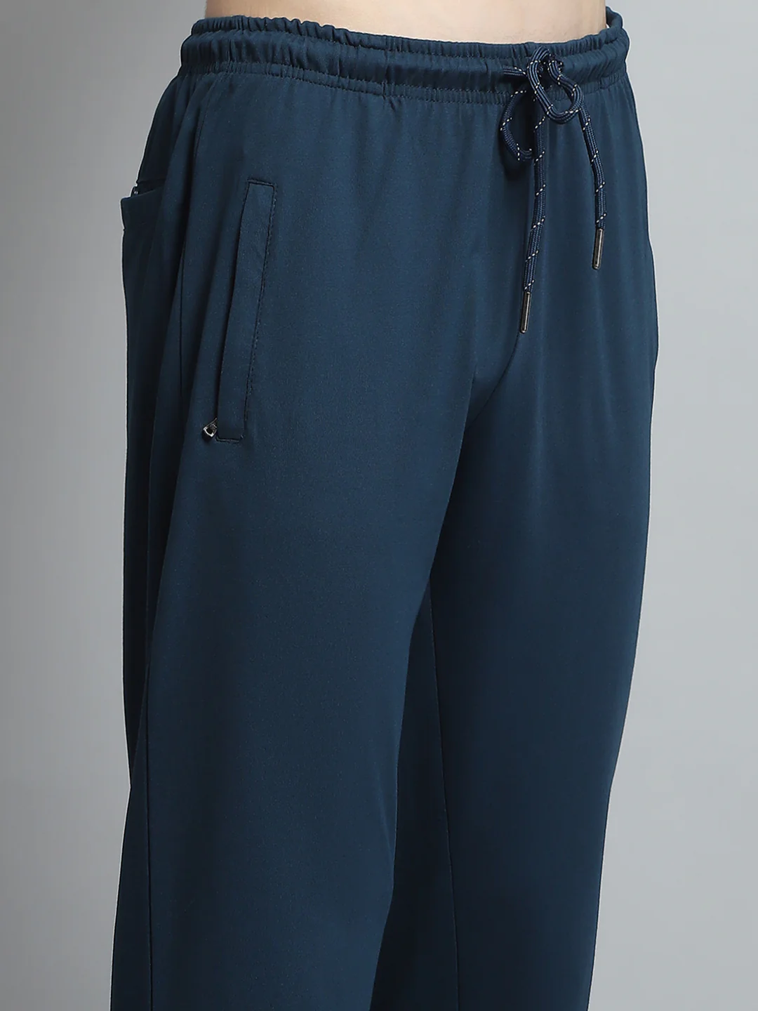 Men Blue Printed Collar Half Sleeve Lower Set - Image 8