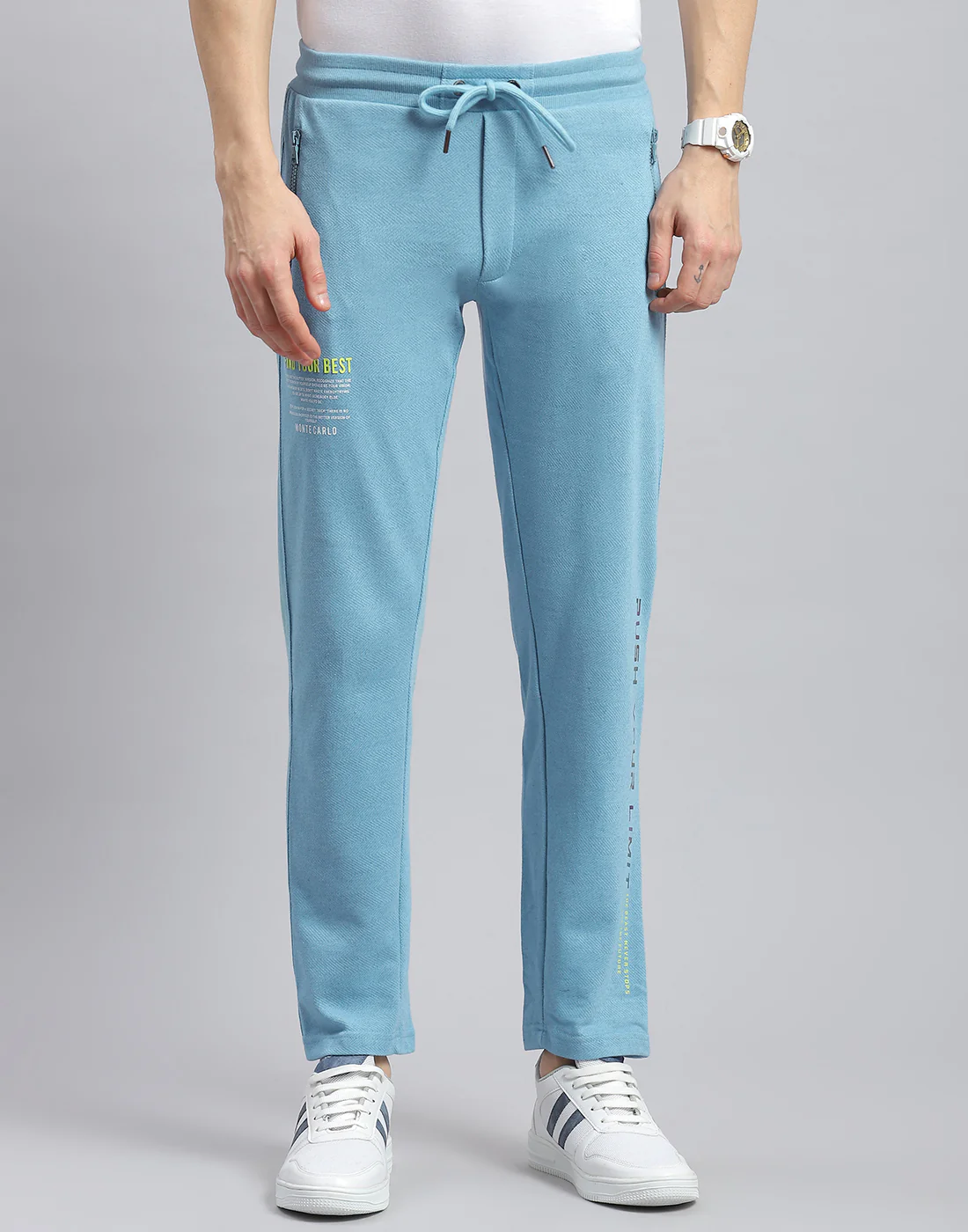 Men Blue Printed Regular Fit Winter Lower - Image 3