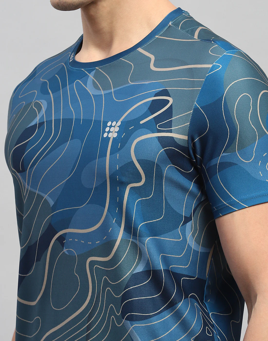 Rock.it Men Blue Printed Round Neck Half Sleeve T-Shirt - Image 6