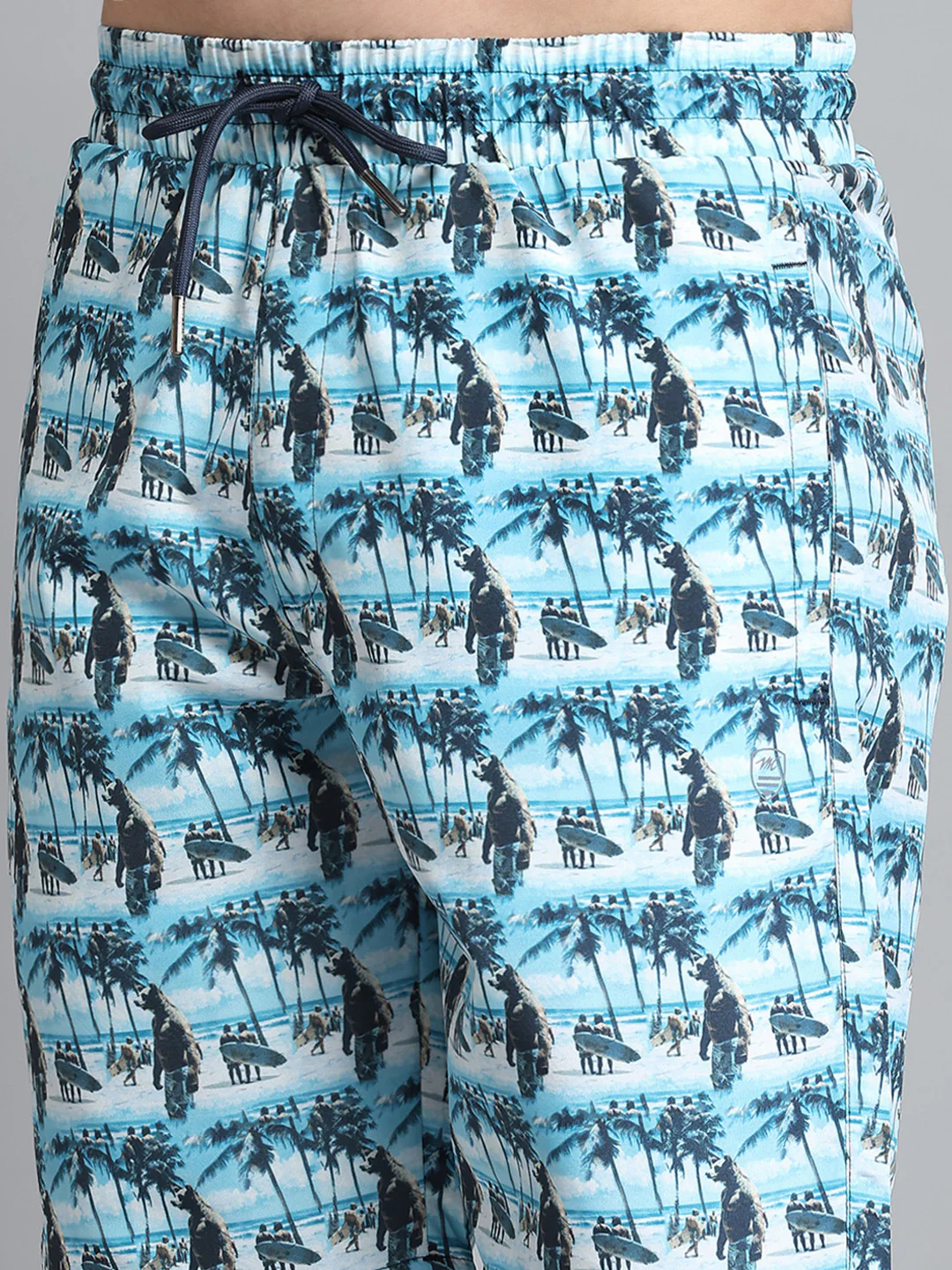 Men Blue Printed Short - Image 6