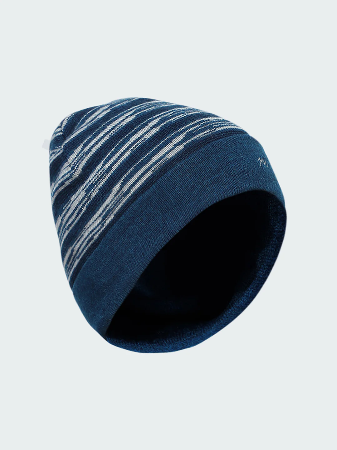 Men Blue Self Design Cap - Image 2