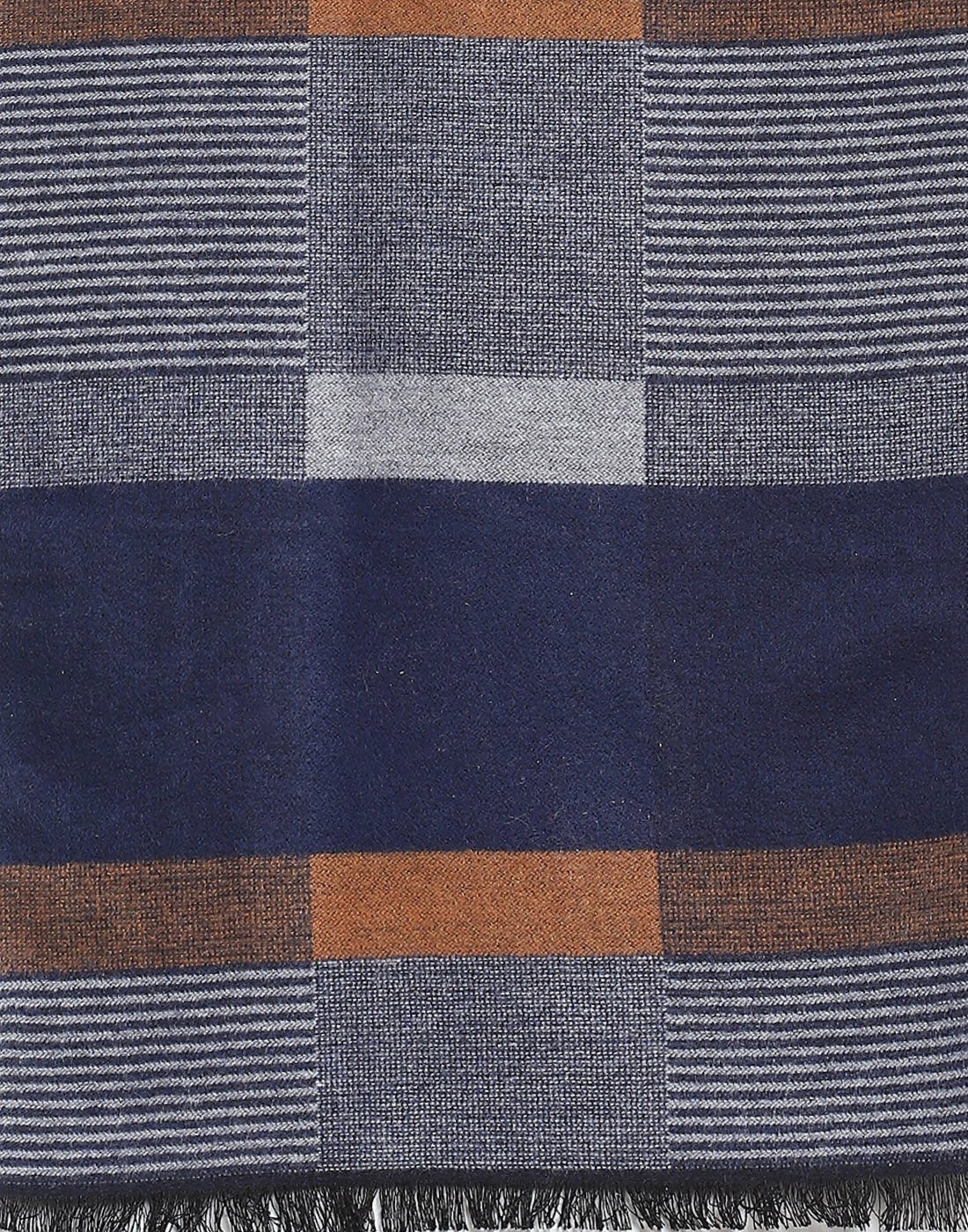 Men Blue Self Design Muffler - Image 7