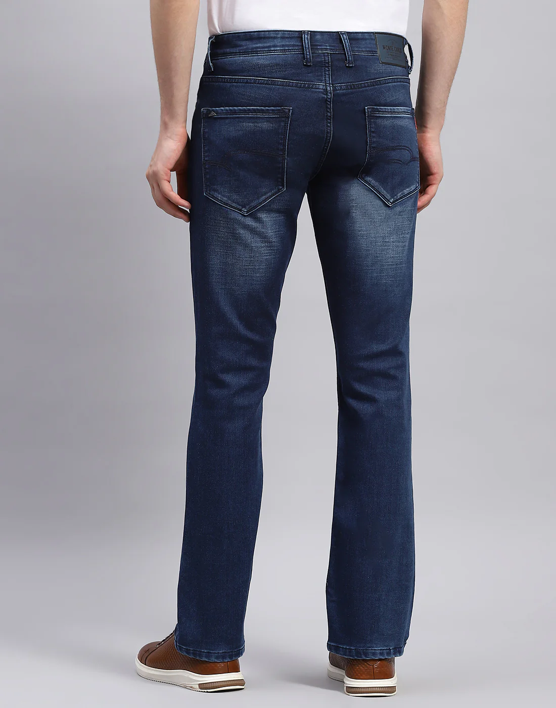 Men Blue Solid Bootcut Denim - Image 5