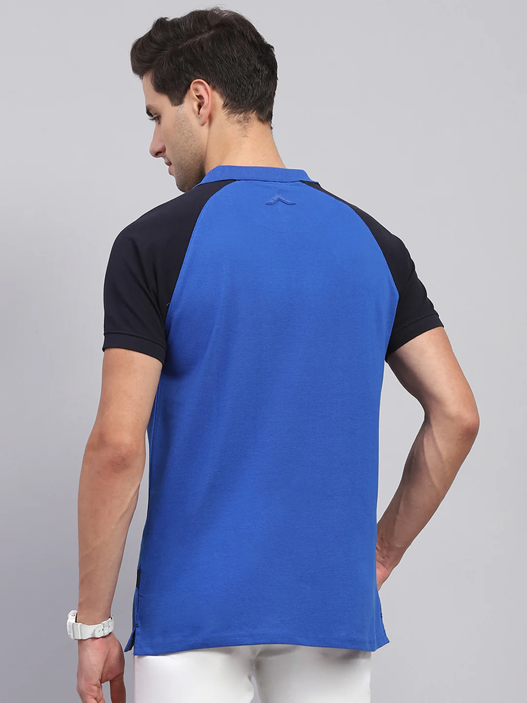 Rock.it Men Blue Solid Collar Half Sleeve T-Shirt - Image 5