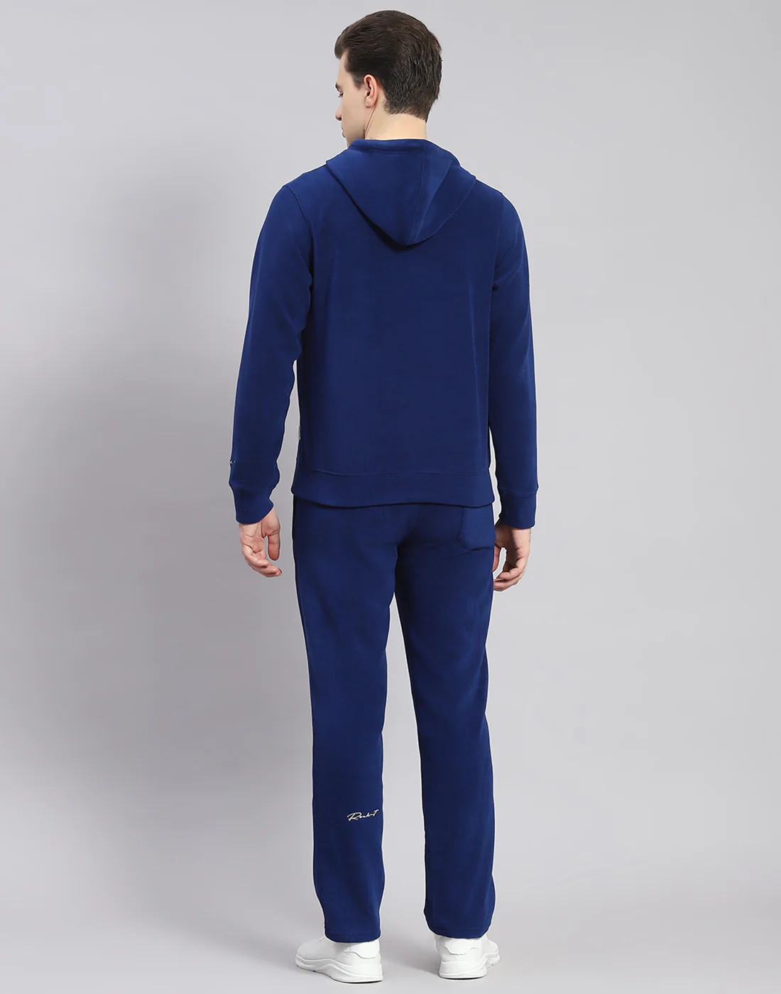 Rock.it Men Blue Solid Hooded Full Sleeve Tracksuit - Image 6