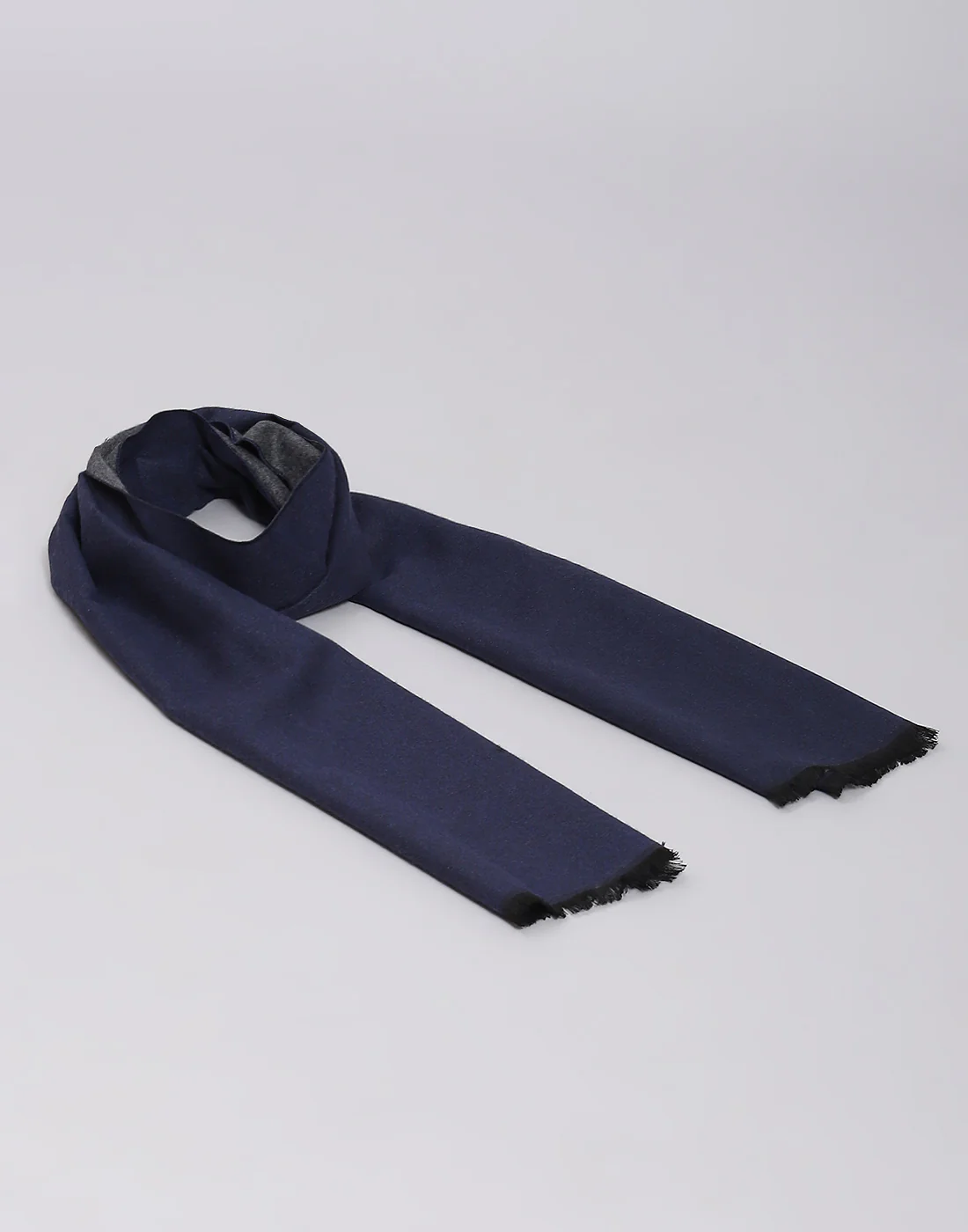 Men Blue Solid Muffler - Image 3