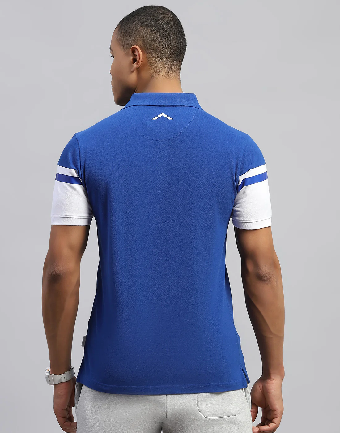 Rock.it Men Blue Solid Polo Collar Half Sleeve T-Shirt - Image 5