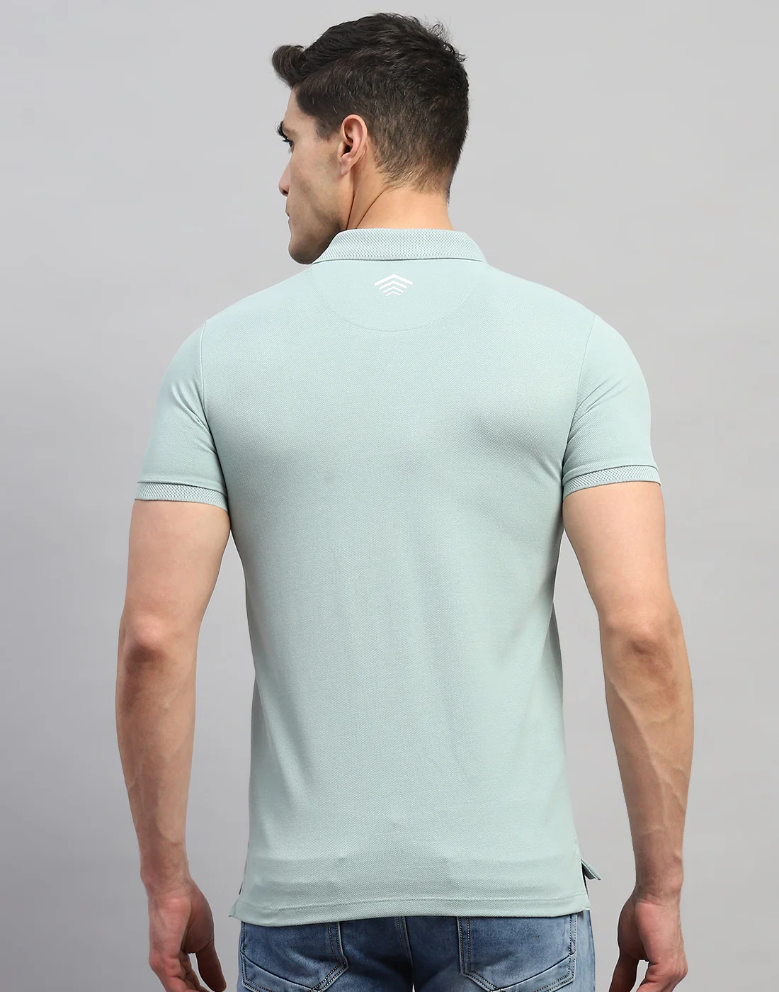 Rock.it Men Blue Solid Polo Collar Half Sleeve T-Shirt - Image 5
