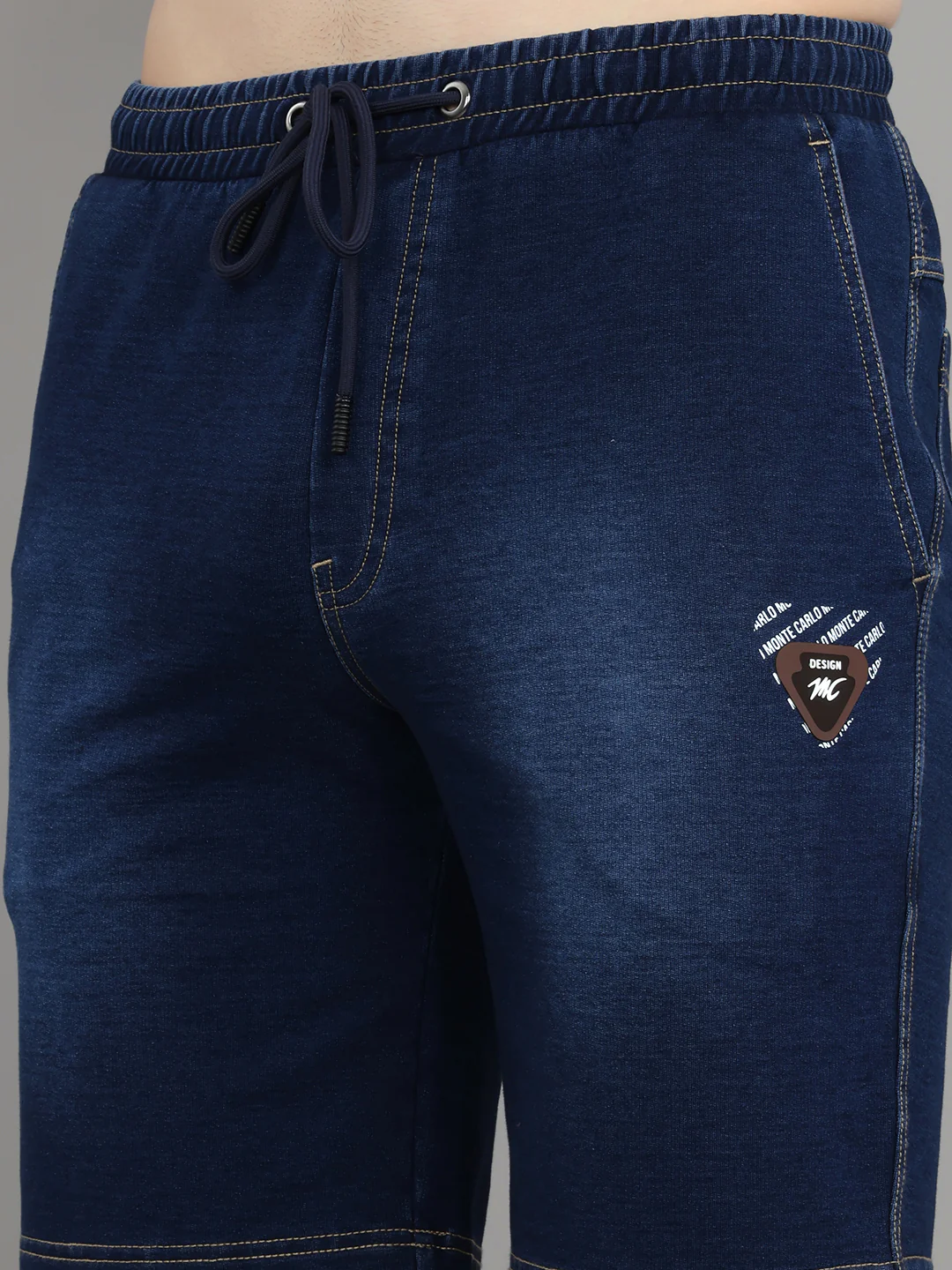 Men Blue Solid Regular Fit Bermuda - Image 4