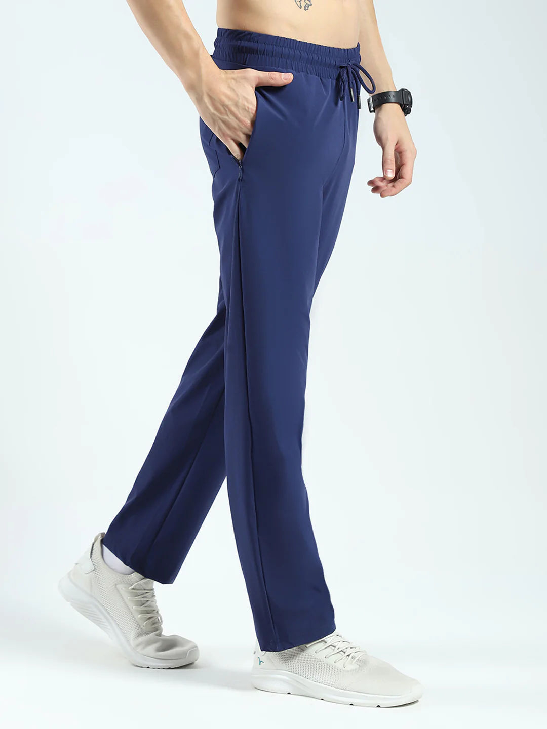 Rock.it Men Blue Solid Regular Fit Lower - Image 4