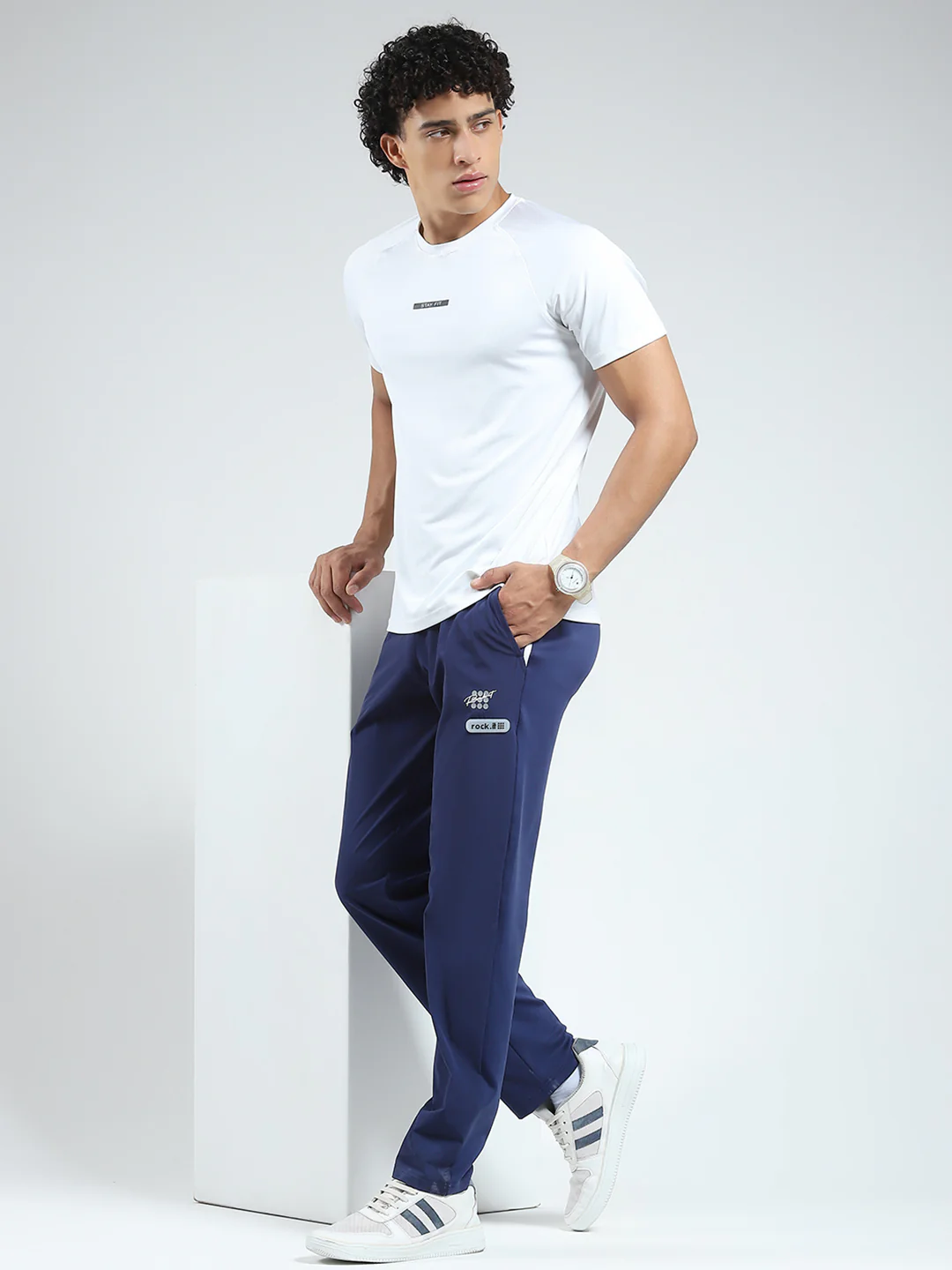 Rock.it Men Blue Solid Regular Fit Lower - Image 2