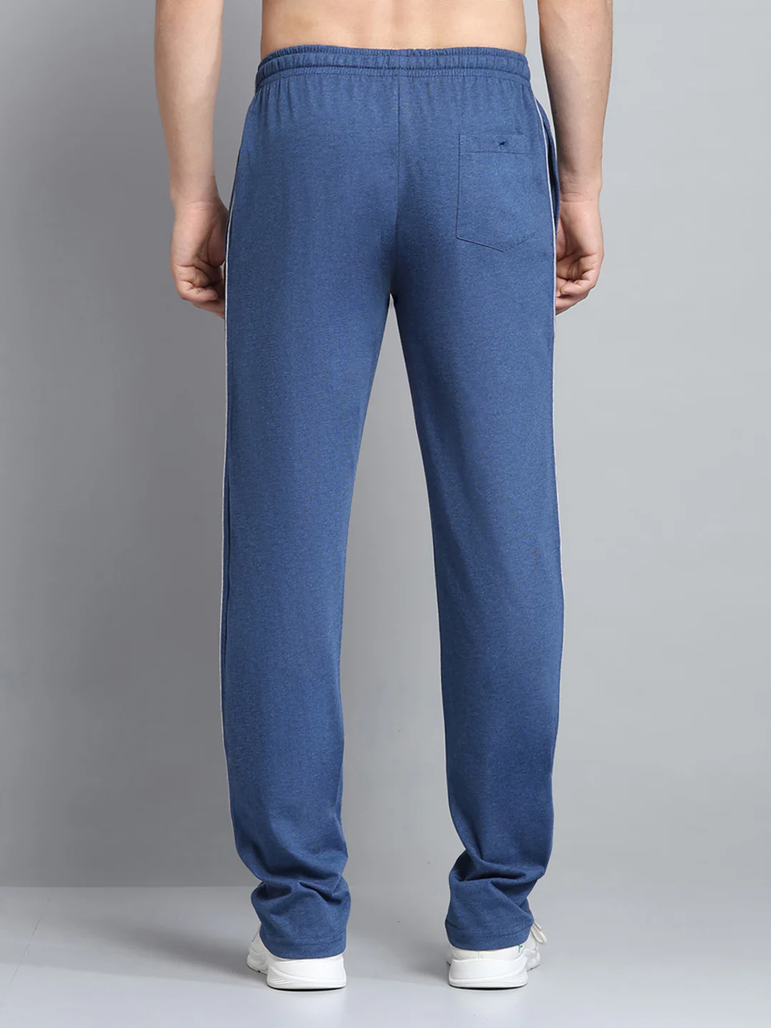 Men Blue Solid Regular Fit Lower - Image 5