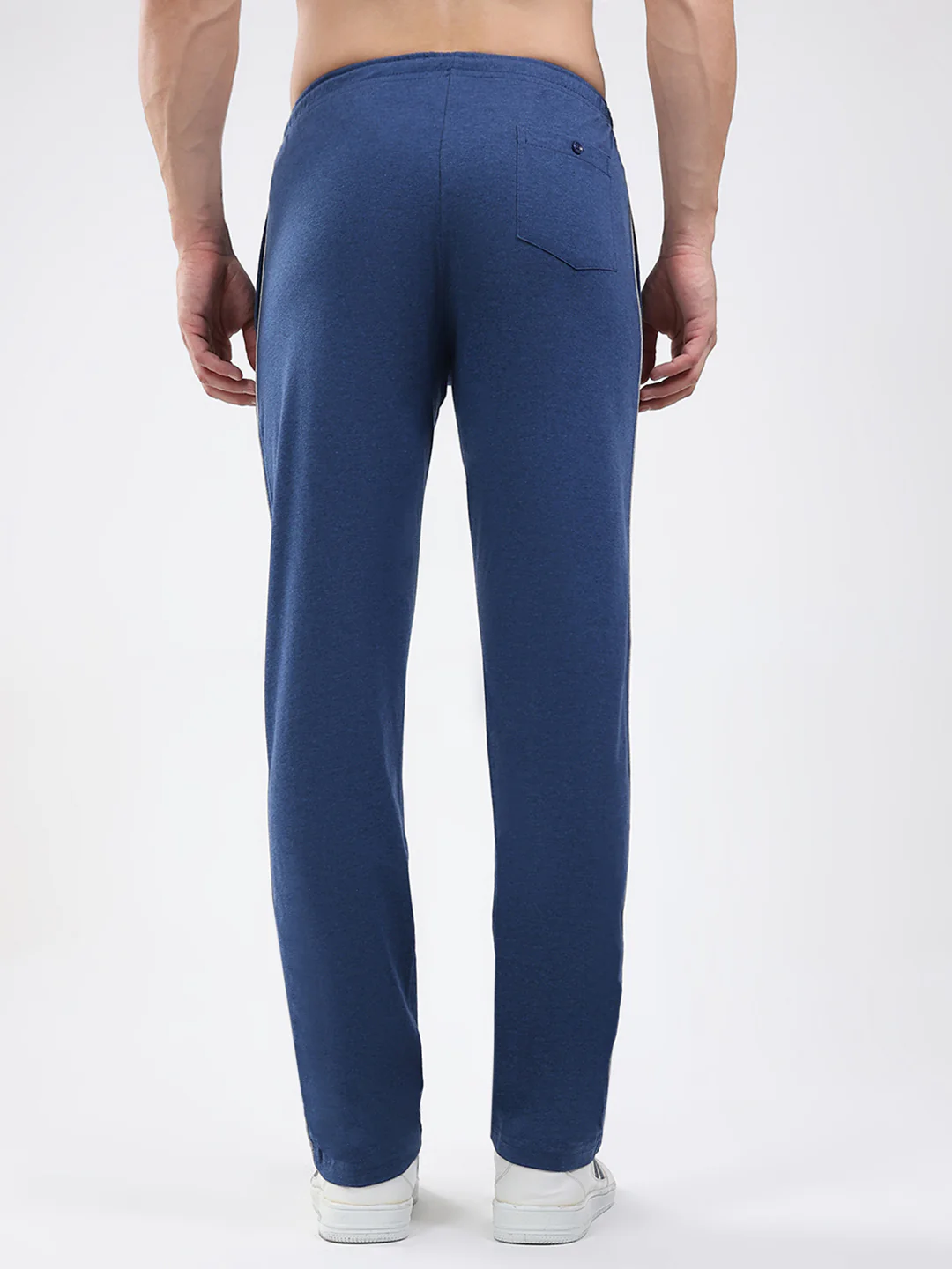 Men Blue Solid Regular Fit Lower - Image 5
