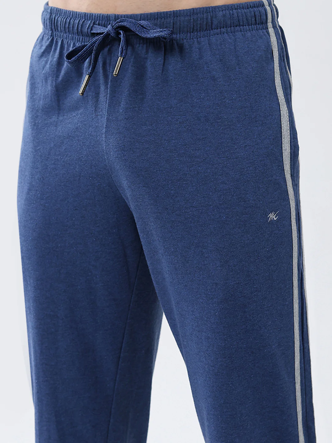Men Blue Solid Regular Fit Lower - Image 6