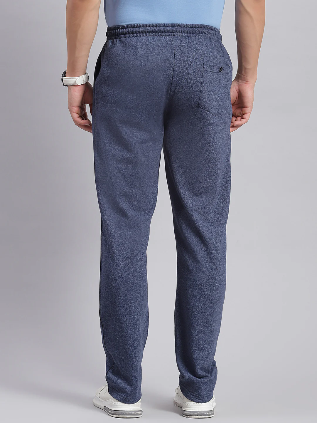 Men Blue Solid Regular Fit Winter Lowers - Image 5