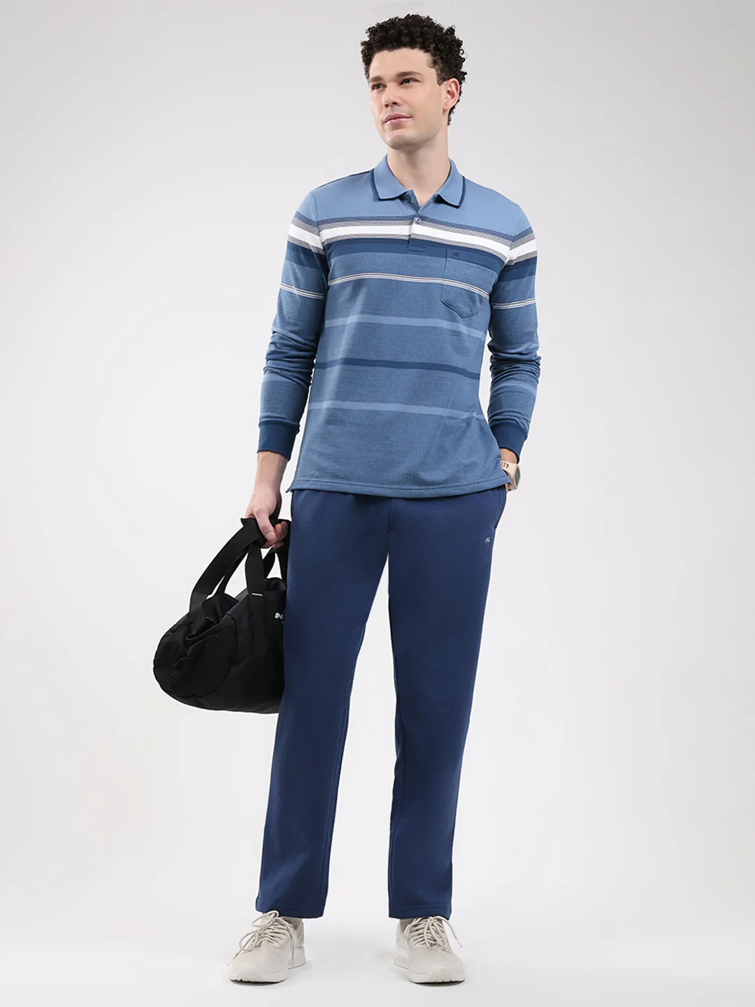 Men Blue Solid Regular Fit Winter Lower - Image 2