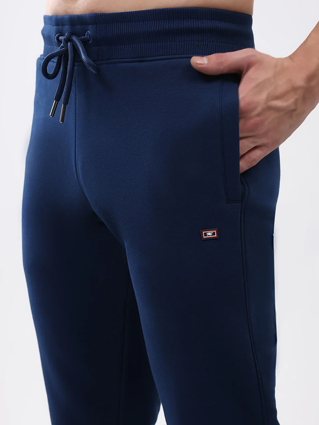 Men Blue Solid Regular Fit Winter Lower - Image 6