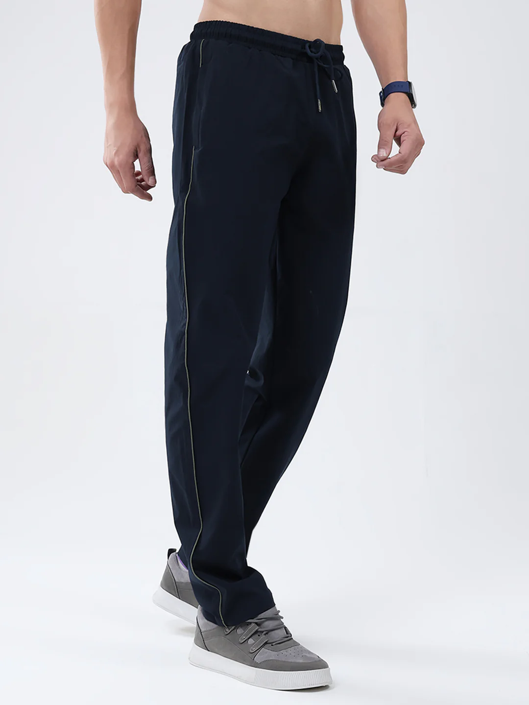 Men Blue Solid Regular Fit Winter Lower - Image 4