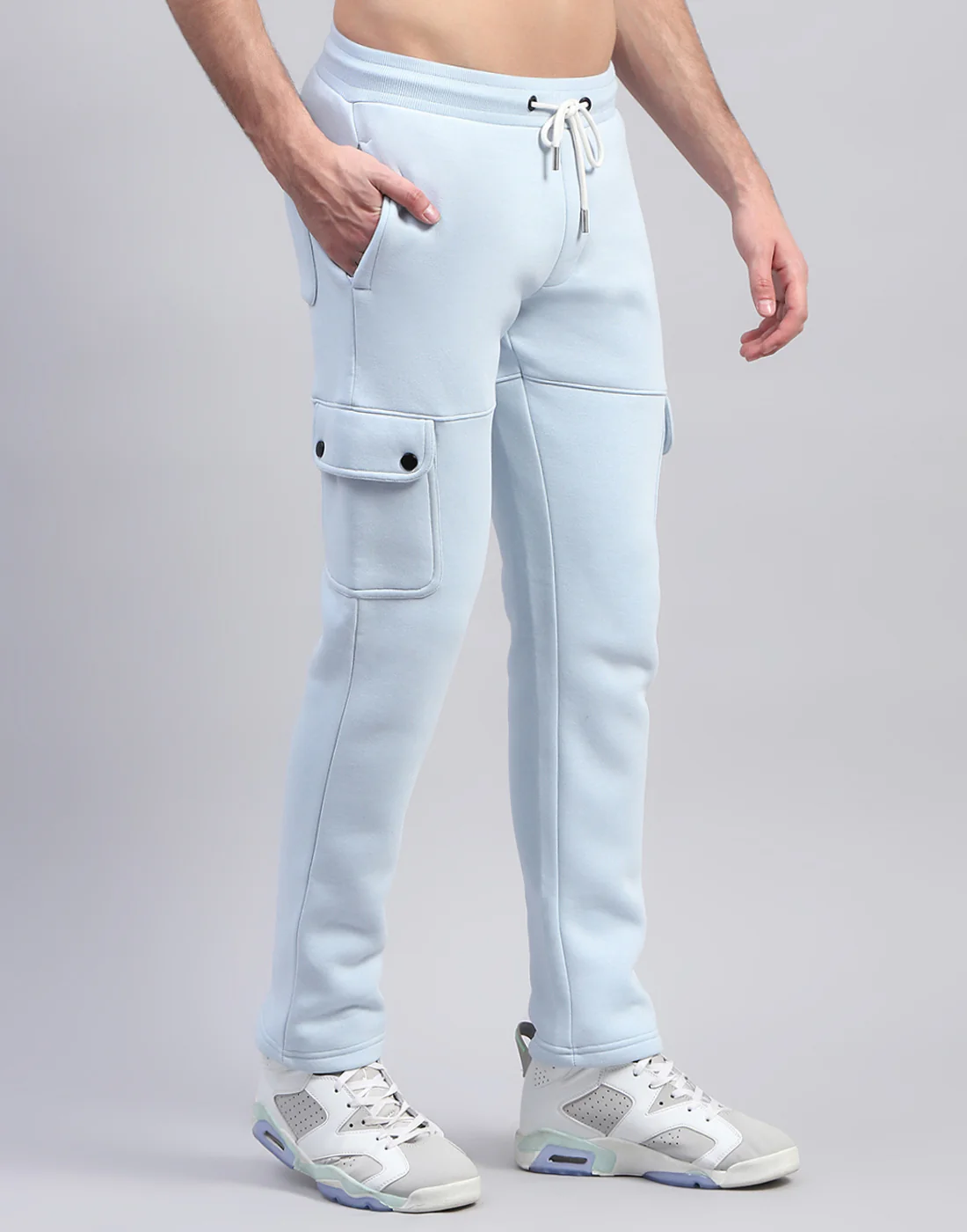 Rock.it Men Blue Solid Round Neck Full Sleeve Tracksuit - Image 8