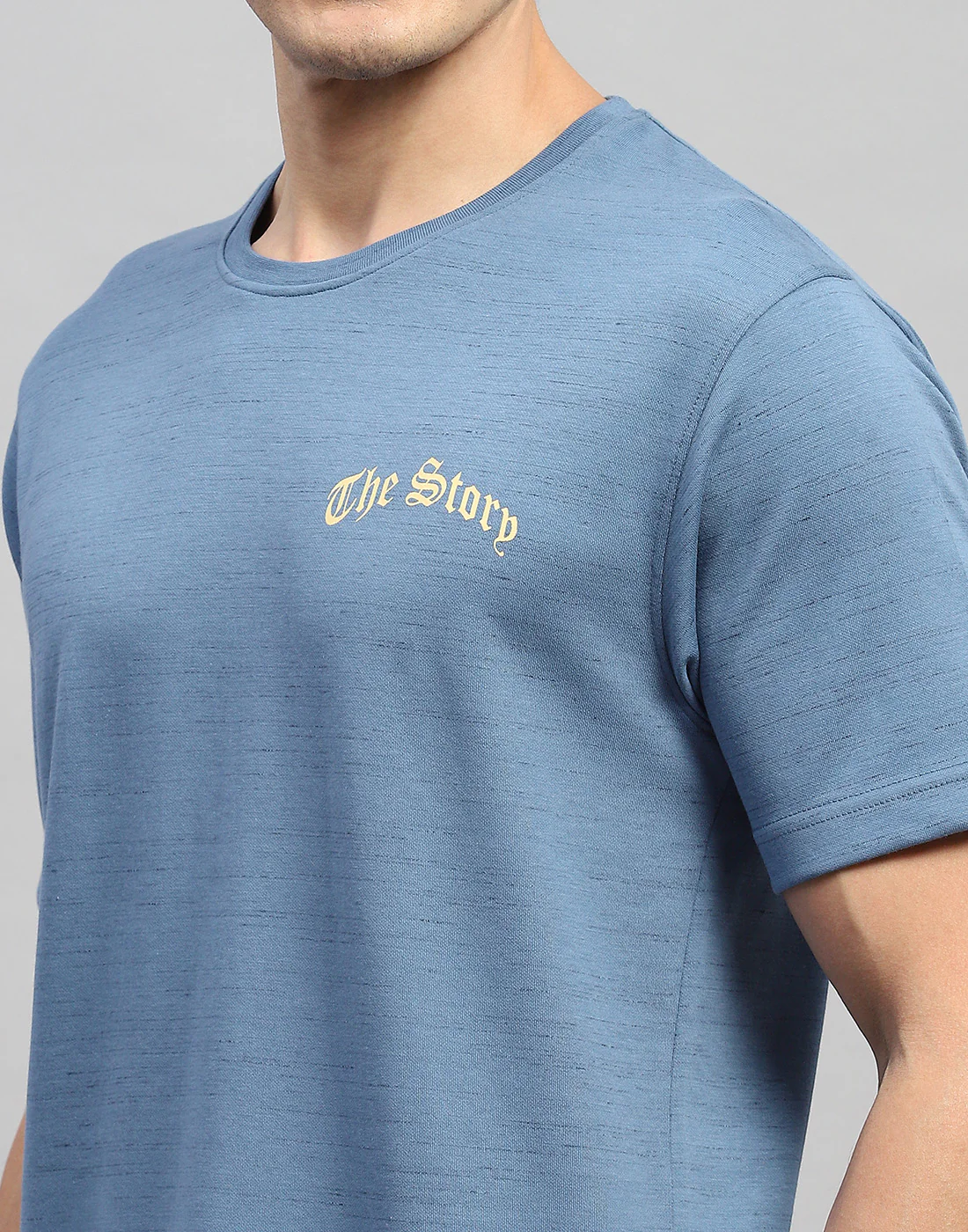 Rock.it Men Blue Solid Round Neck Half Sleeve Lower Set - Image 6