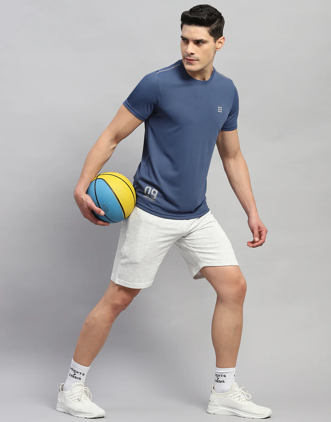 Rock.it Men Blue Solid Round Neck Half Sleeve T-Shirt - Image 2