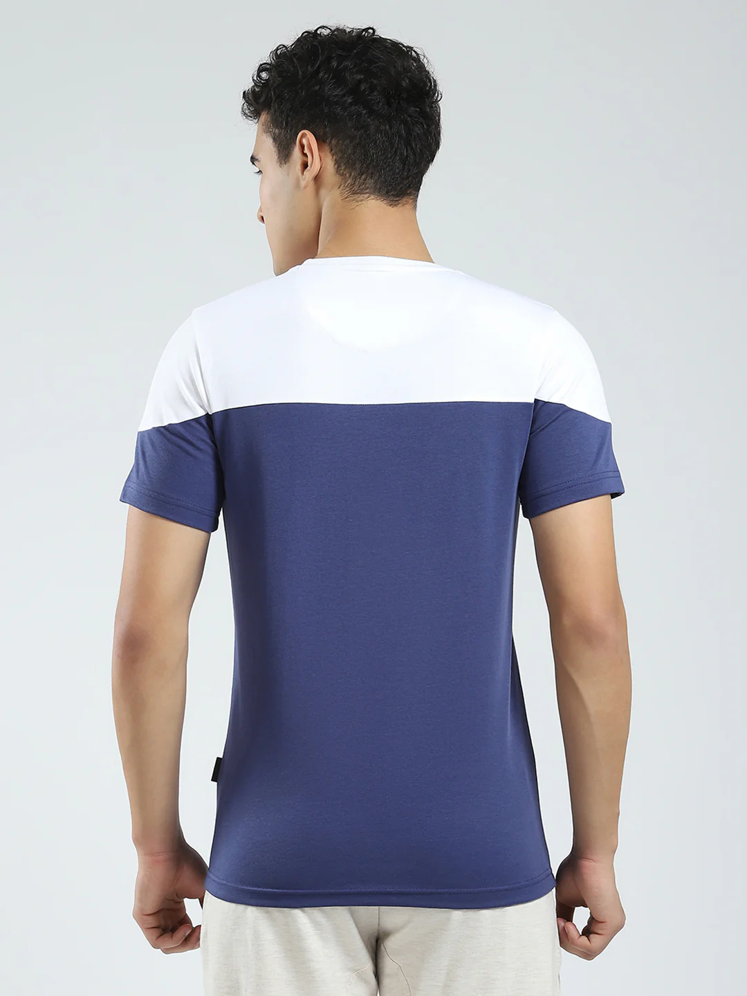 Rock.it Men Blue Solid Round Neck Half Sleeve T-Shirt - Image 5