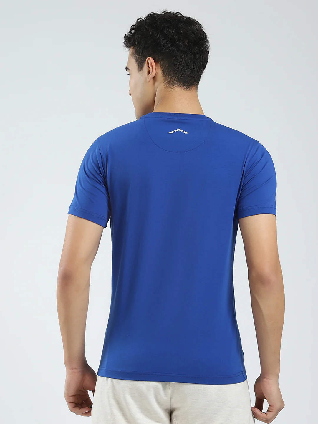 Rock.it Men Blue Solid Round Neck Half Sleeve T-Shirt - Image 5