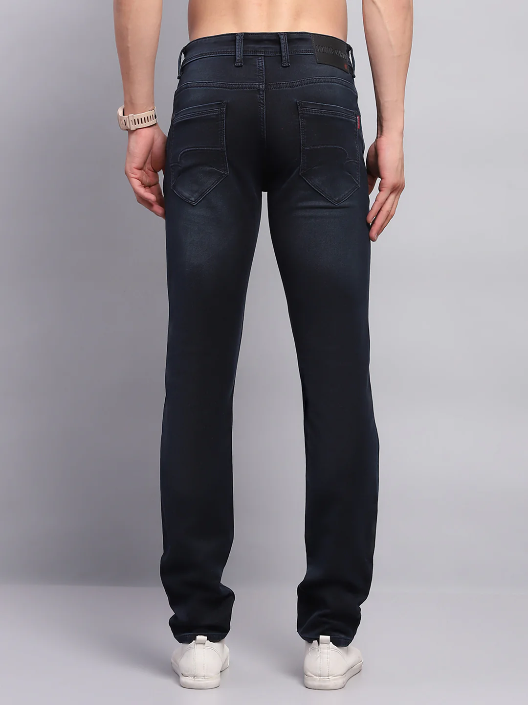 Men Blue Solid Skinny Fit Denim - Image 5