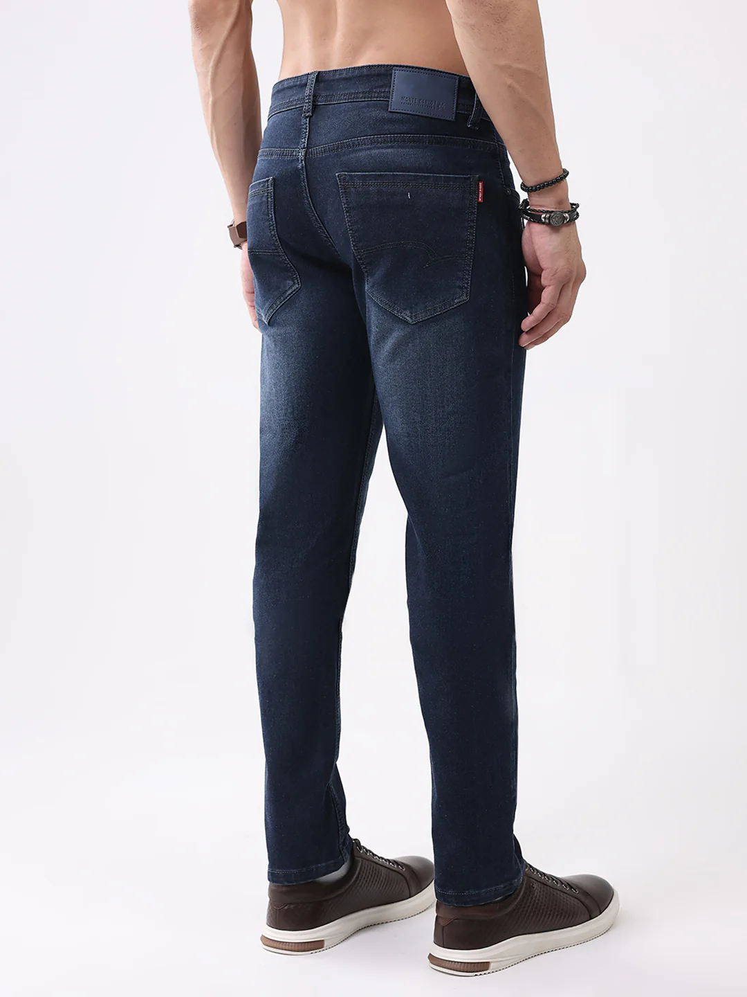 Men Blue Solid Skinny Fit Denim - Image 5