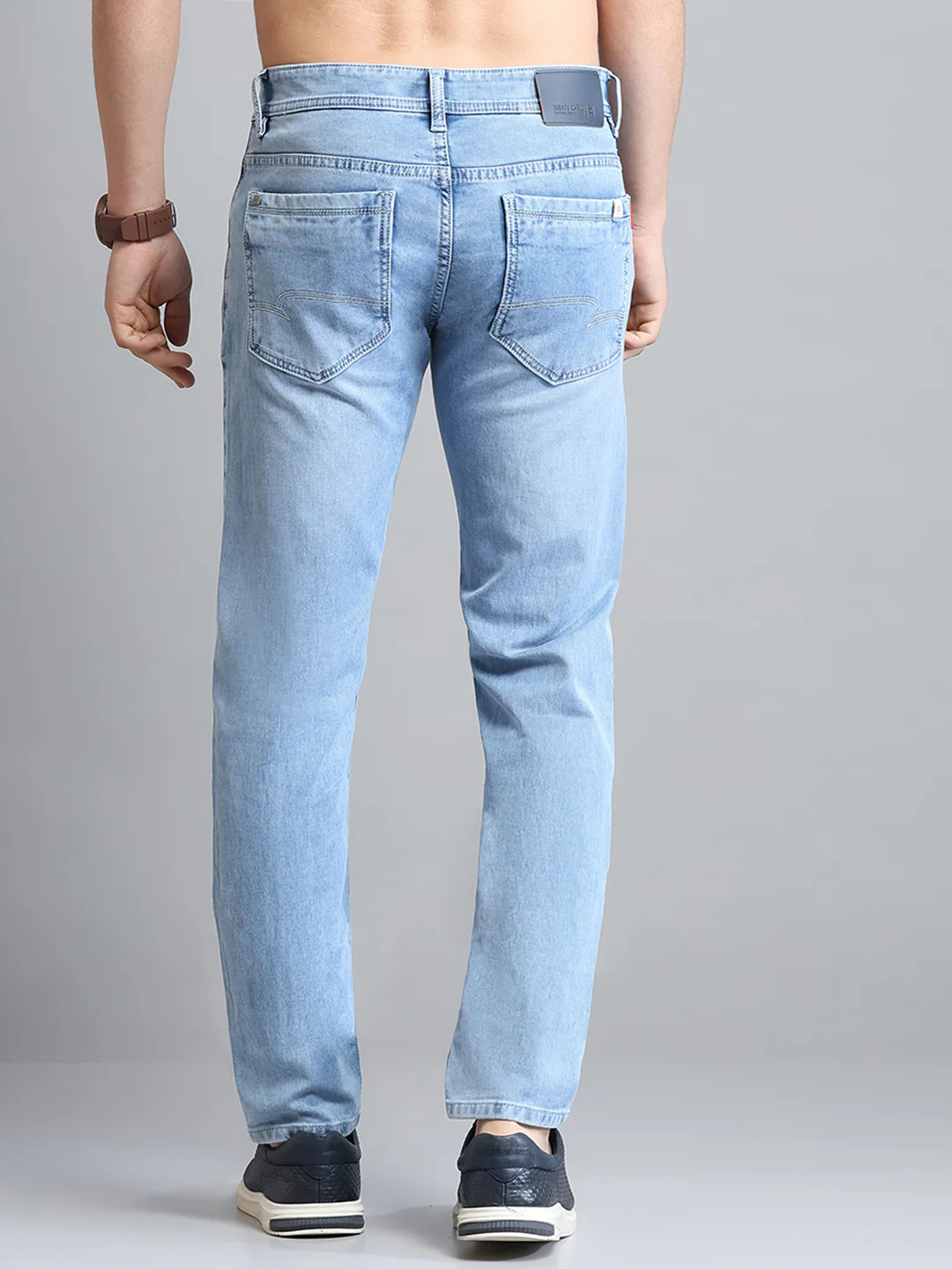 Men Blue Solid Skinny Fit Denim - Image 5