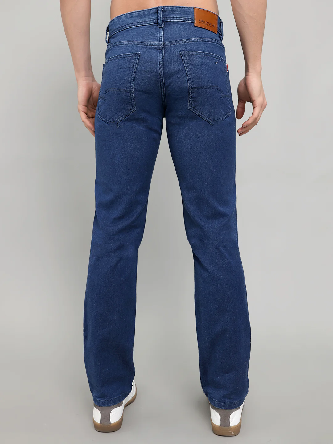 Men Blue Solid Straight Fit Denim - Image 5