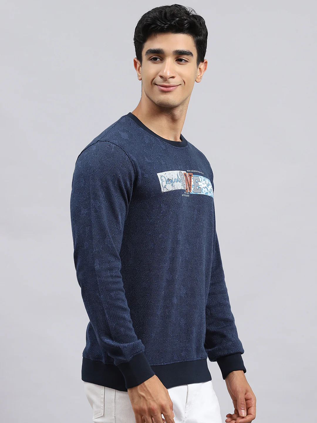 Men Blue Stripe T-Shirt - Image 3