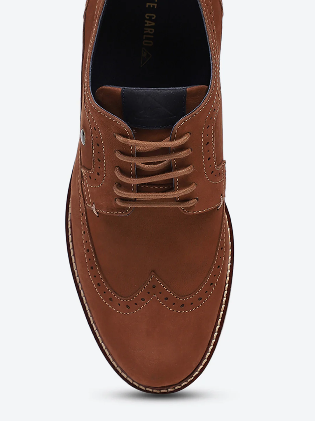 Men Brown Lace Up Genuine Leather Casual Brogues - Image 7