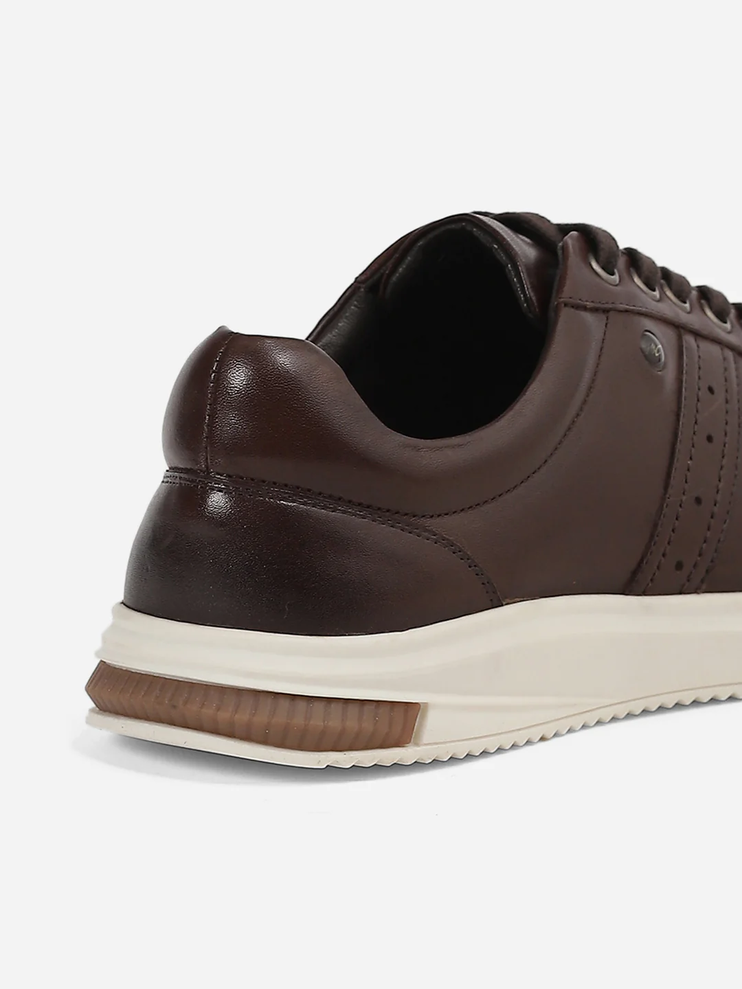 Men Brown Lace-Up Genuine Leather Casual Sneaker - Image 11