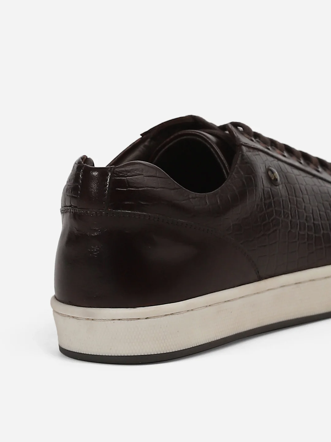 Men Brown Lace-Up Genuine Leather Casual Sneaker - Image 11