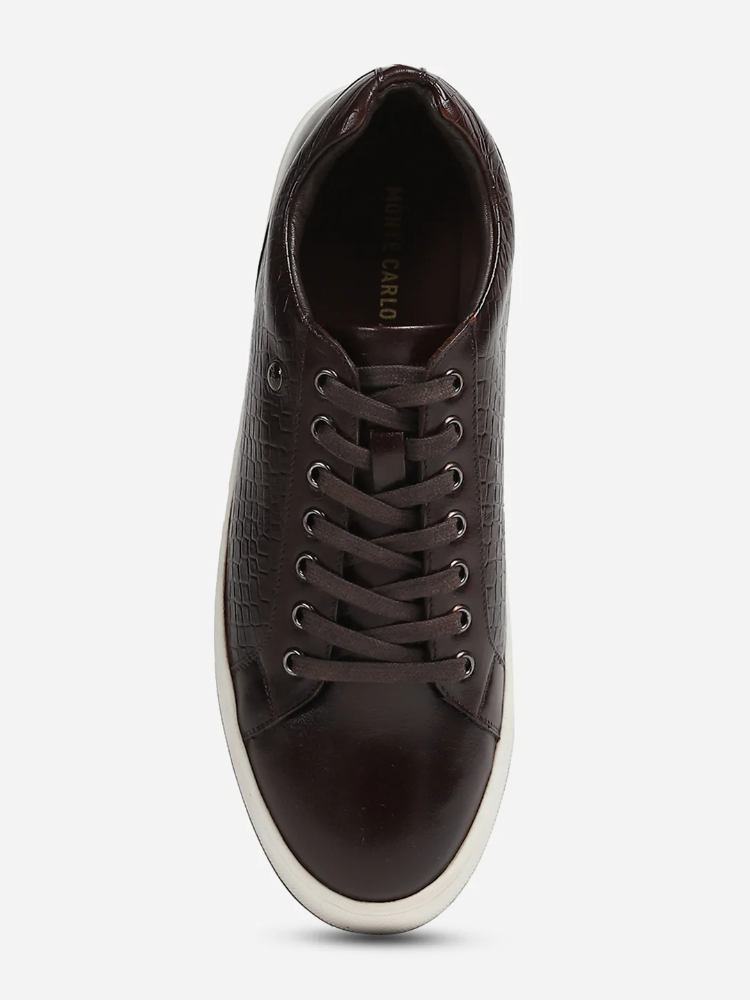 Men Brown Lace-Up Genuine Leather Casual Sneaker - Image 8